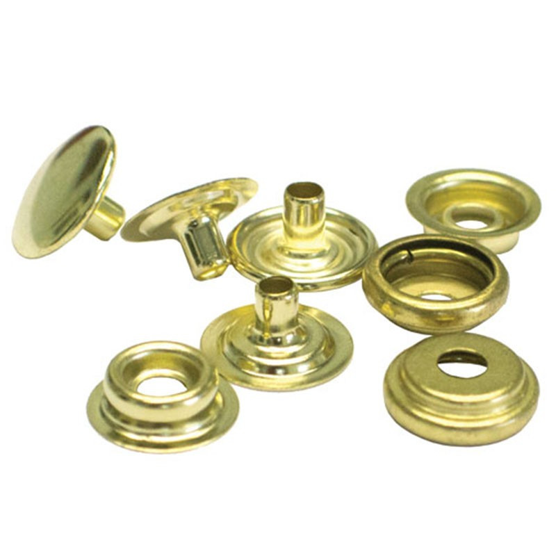 Lot De 50 Boutons Pression En Laiton - Tailles 10mm, 12.5mm, 15mm - Pour Cuir, Vêtements, Sacs - Rivets Métalliques