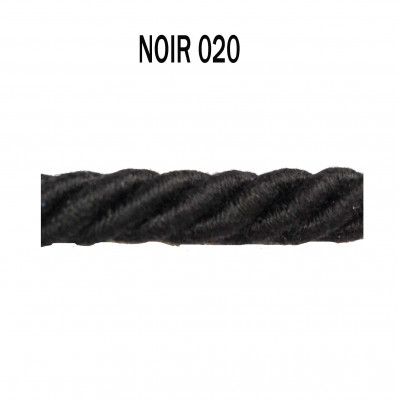 Câblé 8 mm - 020 Noir