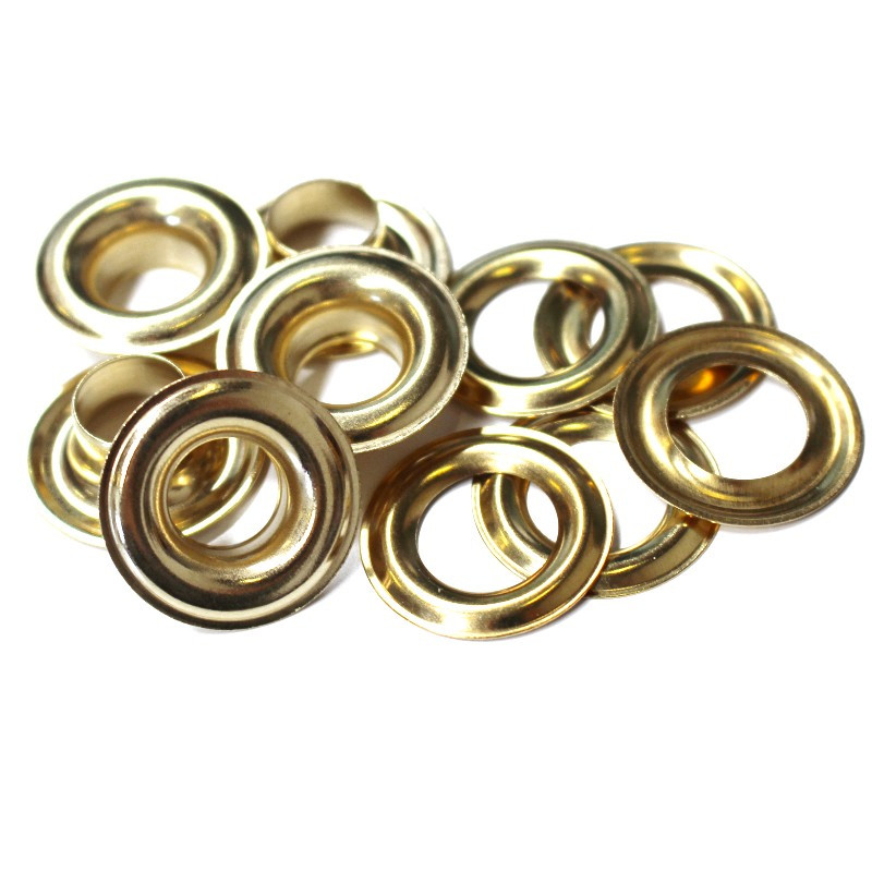 BOITE DE 24 OEILLETS RONDELLES 8 MM OUTIL LAITON ANTIQUE BOITE DE 24 OEILLETS RONDELLES 8 MM OUTIL LAITON ANTIQUE