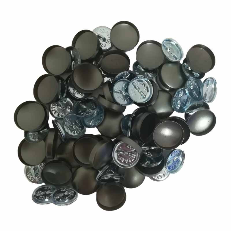 6 Classique Cuir BOUTONS 23 mm Noir 6 Classique Cuir BOUTONS 23 mm Noir