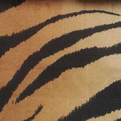 Tissu velours safari pantera tabac Froca