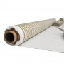 Cale anti-duvet 230gr/m² rayé blanc/kaki - Laize 1m60 - Rouleau de 20 mètres