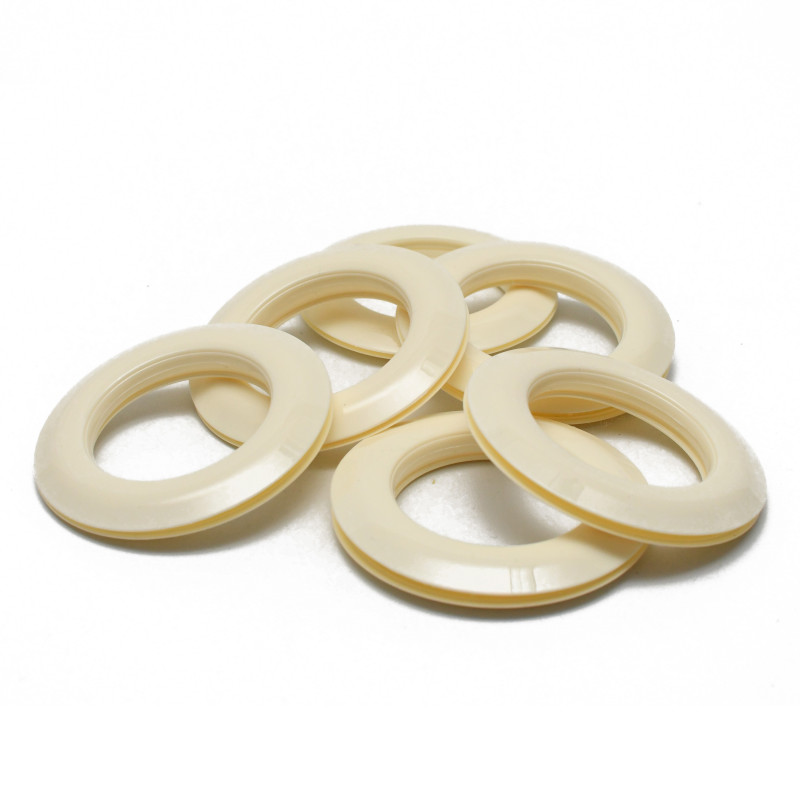 œillets Rideaux A Clipser 44 Mm Ivoire Glossy Anneaux De Rideaux