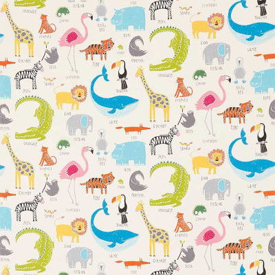 Tissu Scion Collection Guess Who - Animal Magic Craie - 137 cm