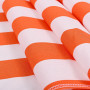 Toile transat rayures blanc/orange - 43 cm