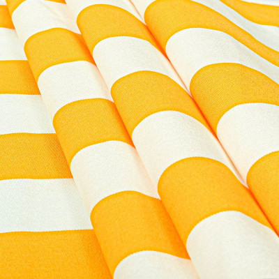 Toile transat rayures blanc/jaune - 43 cm