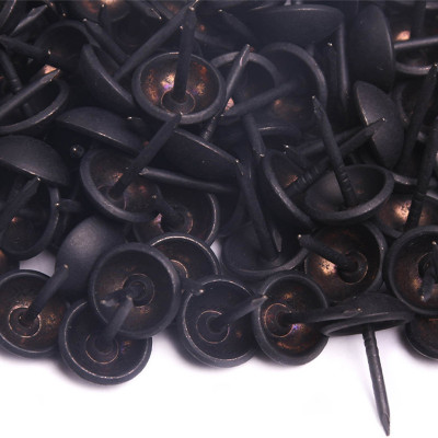 1000 Clous tapissier Noir Mat Perle Fer 11mm