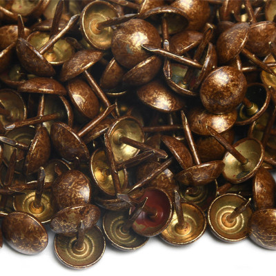 1000 Clous tapissier Vieux Bronze Lentille Fer 10,5 mm