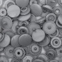 25 boutons pression sans couture gris argenté 12,4 mm