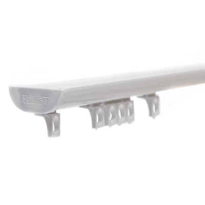 Rail rideau DS Blanc sur mesure avec accessoires - Forest - 30 cm à 190 cm