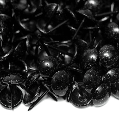 1000 Clous tapissier Prestige Noir Scintillant Argenté Perle Fer 11 mm