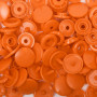 25 boutons pression sans couture orange 12,4 mm