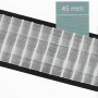Ruflette à plis automatiques 45 mm Transparente - Au mètre