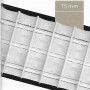 Ruflette à plis automatiques Spécial Contract 75 mm Blanche - Au mètre