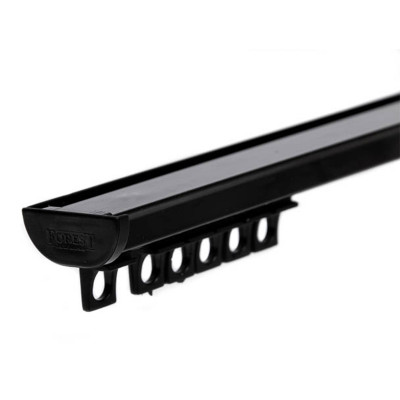 Rail rideau DS noir sur mesure avec accessoires Forest de 191 cm à 580 cm