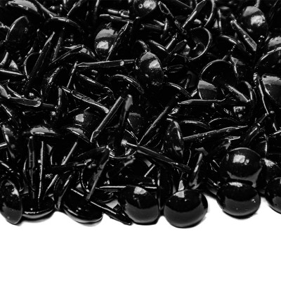 1000 Clous tapissier Noir Brillant Perle Fer 8 mm