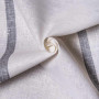Tissu torchon 100% lin blanc rayures grises