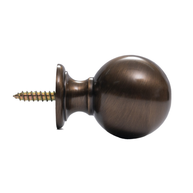 ACCESSOIRE POR RIDEAUX -Pitons-Supports Rideau Bronze Laiton Et Embouts
