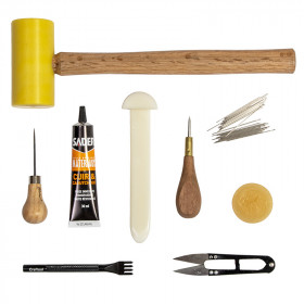 Kit outils pour la couture du cuir - 9 pièces