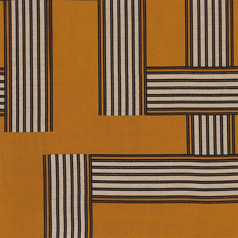 Tissu Jacquard Géométrique Lourd En Polyester - Motif Scintillant, 175 Cm X 140 Cm - Marron, Ivoire, Rouge
