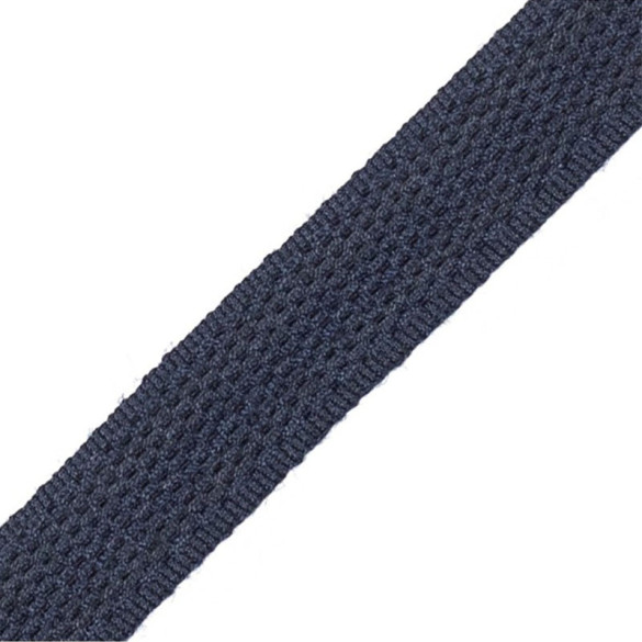 Lot Ancien Galon Marine Bleu Avec Festons Carrés – Ruban Vintage (359)