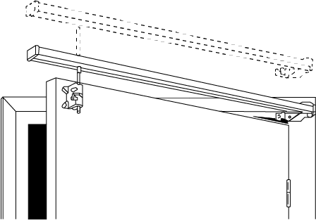 Tringle de porte Pivorail